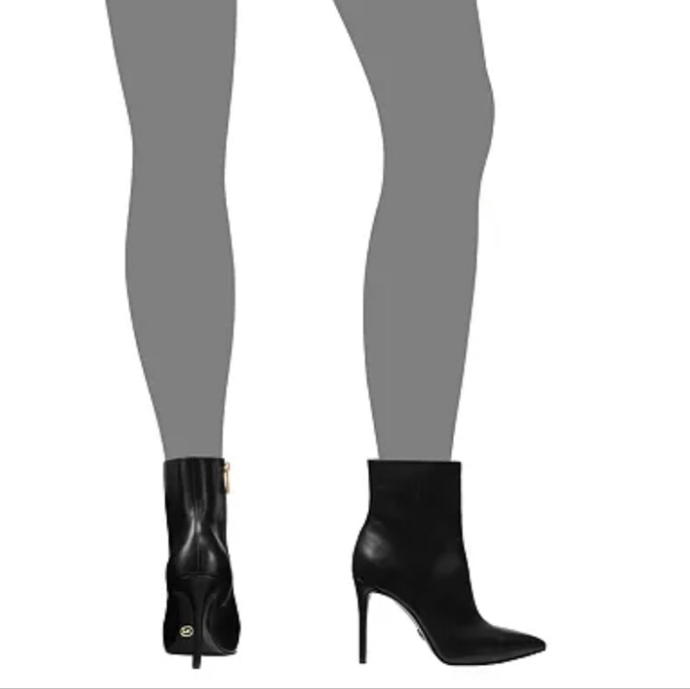 Michael Kors Leona Black Leather Bootie US size 8M used in great condition - Picture 3 of 17
